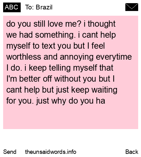 unsent message to Brazil