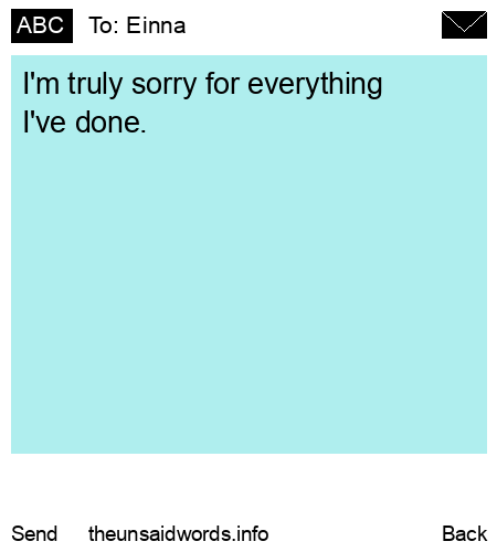 unsent message to Einna