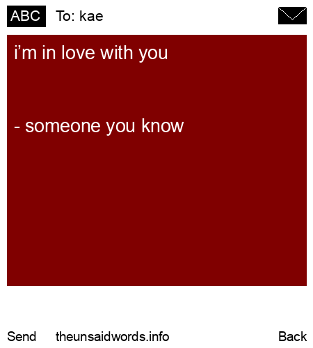 unsent message to kae