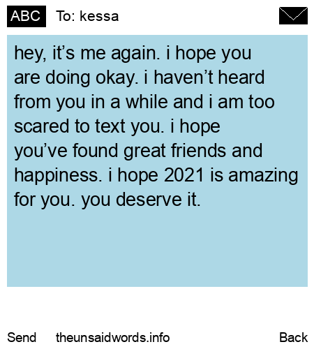 unsent message to kessa