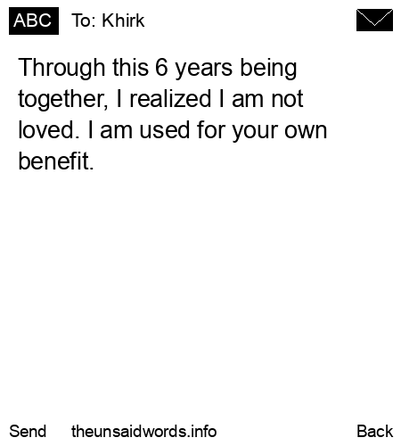 unsent message to Khirk