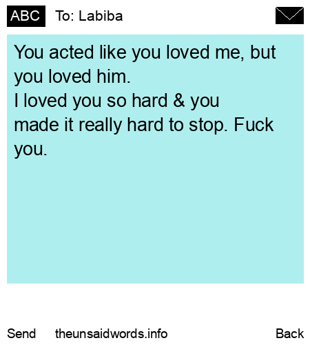 unsent message to Labiba