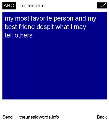 unsent message to leeahm