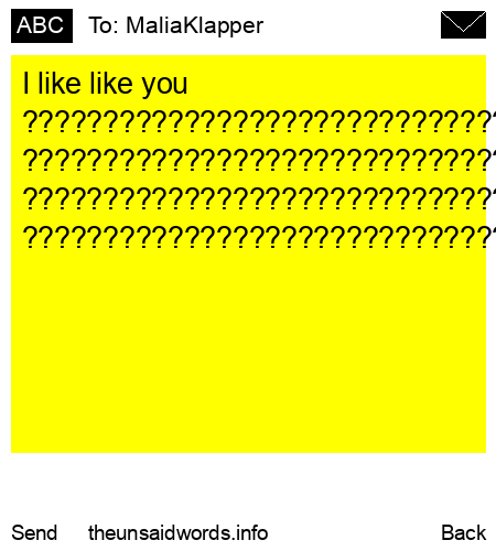 unsent message to MaliaKlapper