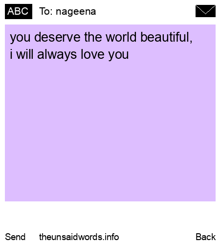 unsent message to nageena