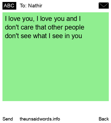 unsent message to Nathir