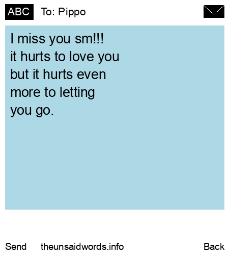 unsent message to Pippo