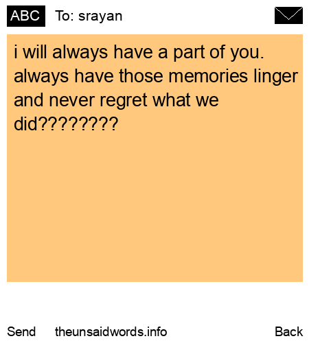 unsent message to srayan