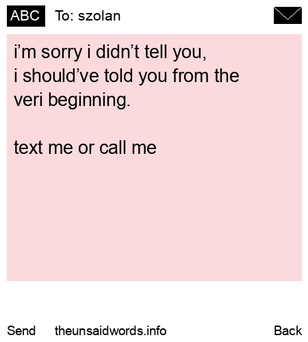 unsent message to szolan