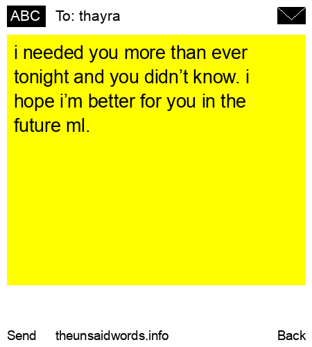 unsent message to thayra