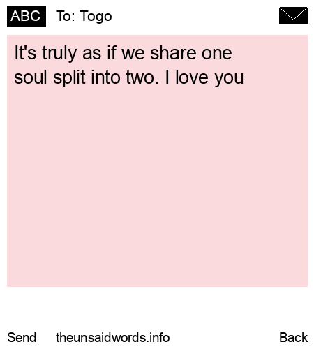 unsent message to Togo
