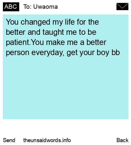 unsent message to Uwaoma