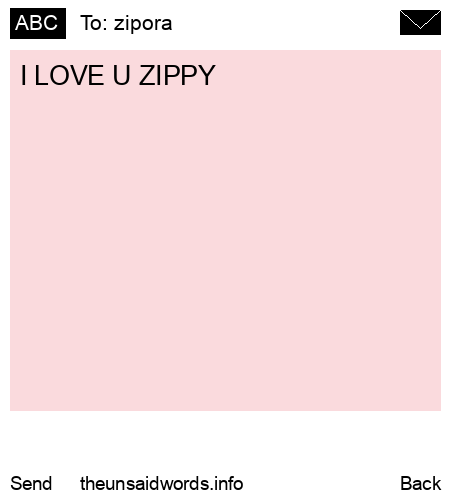 unsent message to zipora