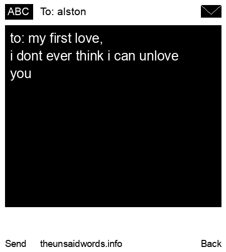unsent message to alston