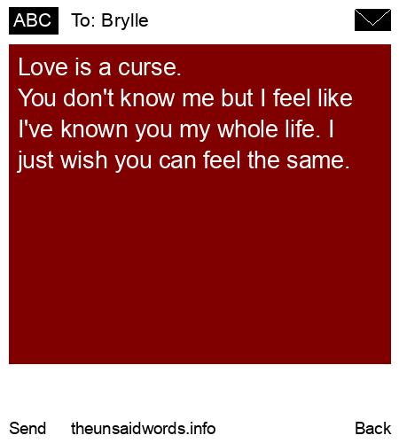 unsent message to Brylle
