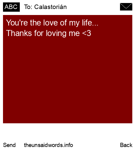 unsent message to Calastorián
