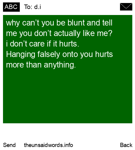 unsent message to d.i