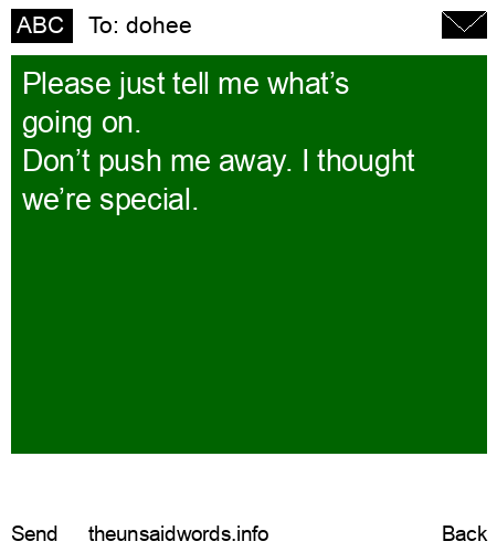 unsent message to dohee