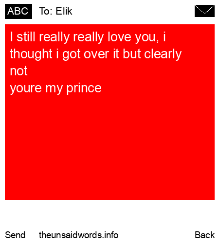 unsent message to Elik