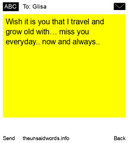 unsent message to Glisa