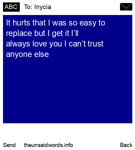 unsent message to Inycia