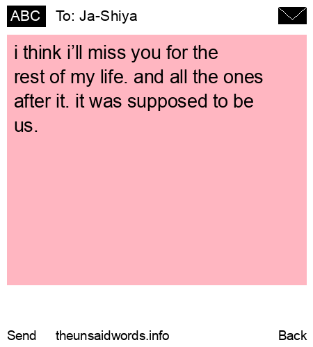 unsent message to Ja-Shiya