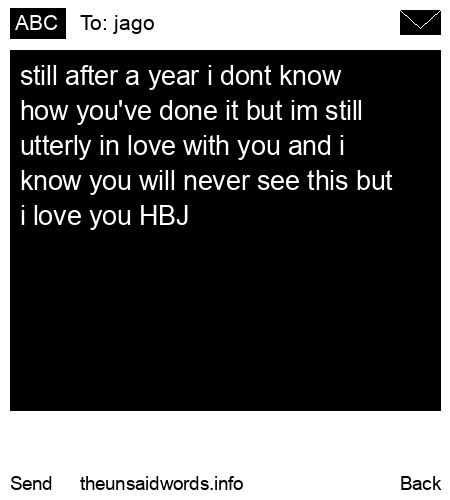 unsent message to jago