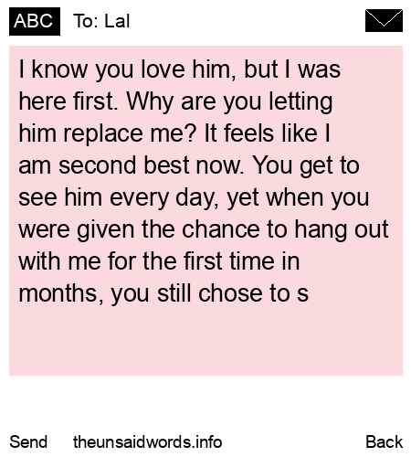 unsent message to Lal