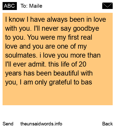 unsent message to Maile