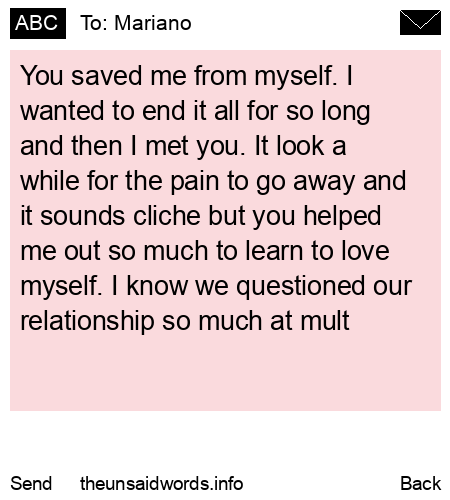 unsent message to Mariano