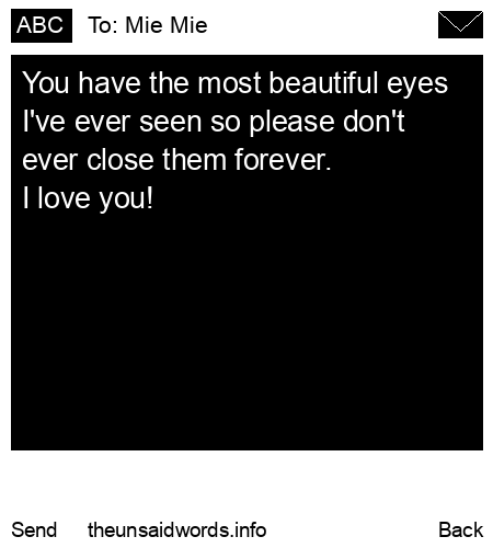 unsent message to Mie Mie