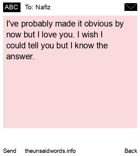 unsent message to Nafiz
