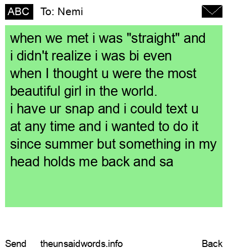 unsent message to Nemi