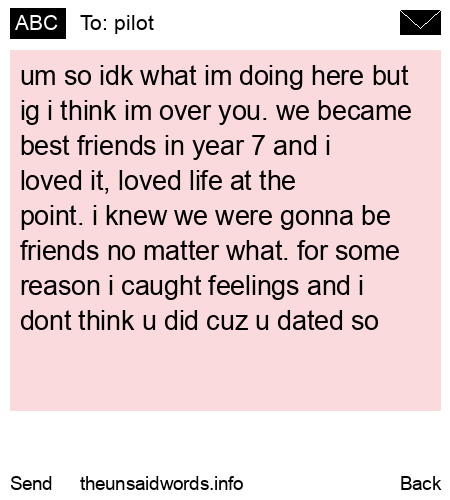 unsent message to pilot