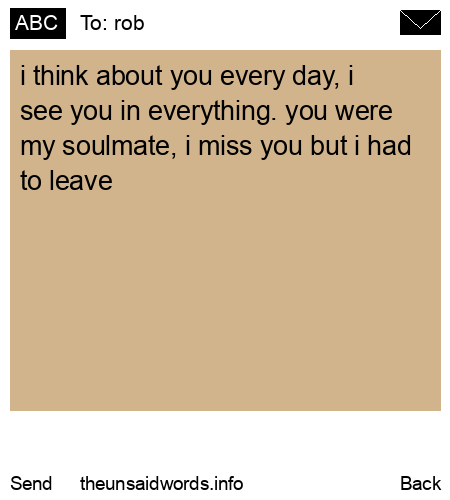 unsent message to rob