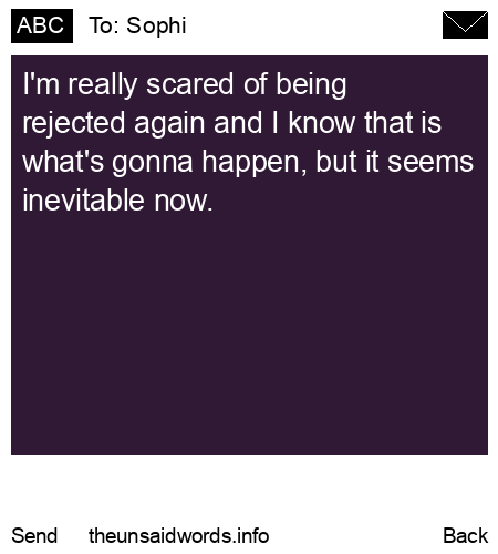unsent message to Sophi