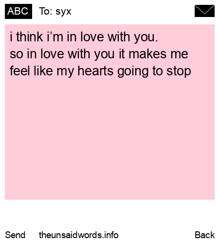 unsent message to syx