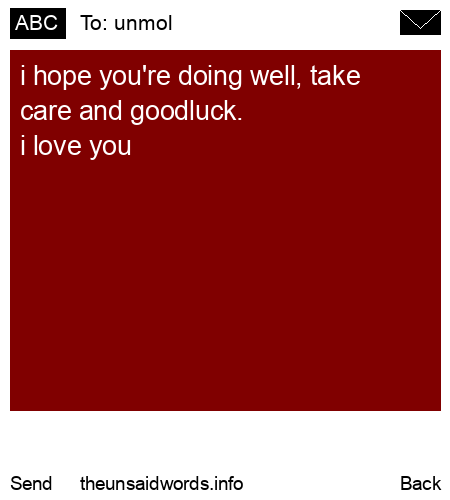 unsent message to unmol