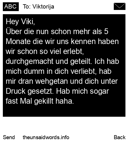 unsent message to Viktorija