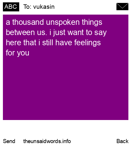 unsent message to vukasin 