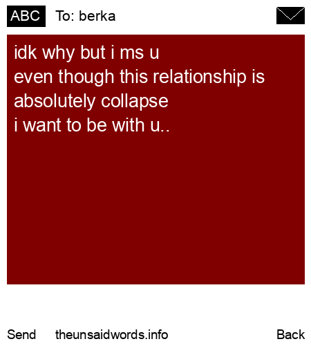 unsent message to berka