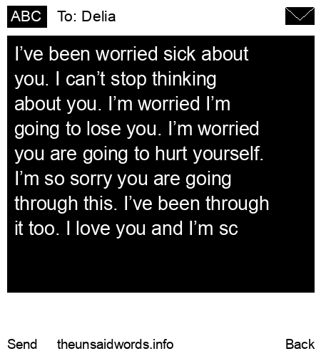 unsent message to Delia