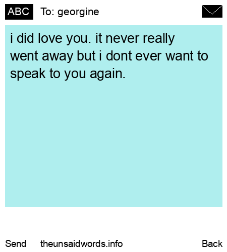 unsent message to georgine