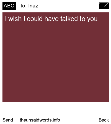 unsent message to Inaz