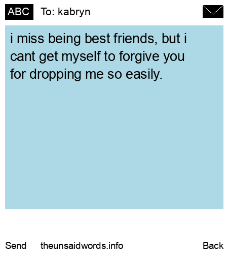 unsent message to kabryn