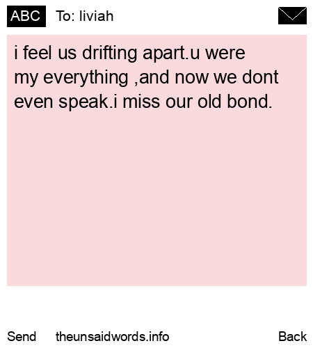 unsent message to liviah