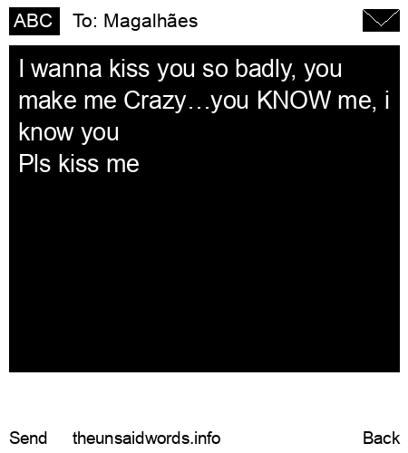 unsent message to Magalhães
