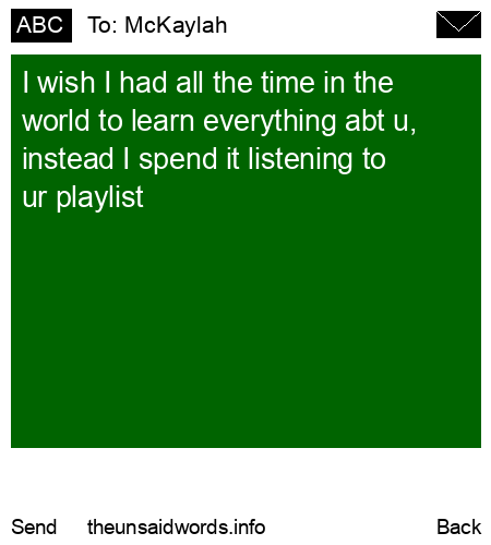 unsent message to McKaylah