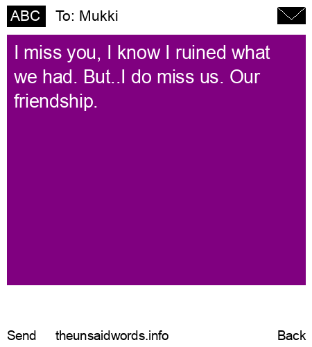 unsent message to Mukki