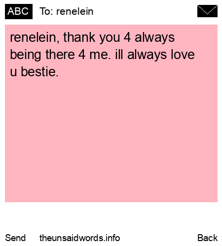 unsent message to renelein